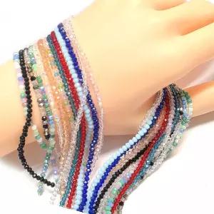 Bead 크리스탈 4mm 론델비즈 한세트 2줄, 컬러선택