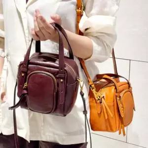 [콩심팥심]여성 가죽 미니 크로스백 미니백 데일리 핸드폰 가방