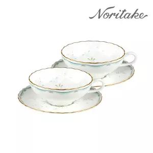 [롯데백화점]노리다케 4416 그린 플라워 홍찻잔 2인조 세트