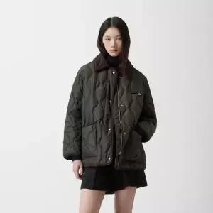 [롯데백화점]쥬크 코듀로이 카라 퀼팅 구스 다운 Z254PSG181