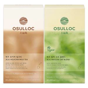 오설록 제주 호지차 밀크티 10입, 1개+제주말차 오트 블렌드 10입, 1개