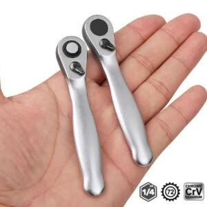 72T 미니 소형 라쳇 렌치 퀵 릴리즈 사각 드라이브 헤드 1/4 핸들 소켓  비트 홀더