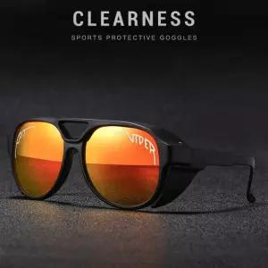 바이크 고글 오토바이 스키 보드 안경 펑크 스타일 남녀공용 사이클링 MTB 자전거 편광 야외 스포츠 차양 U