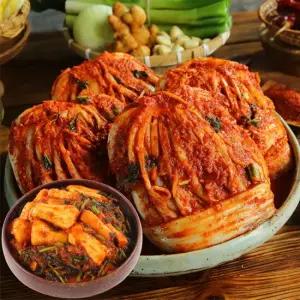 해남 땅끝마을 쌍둥이네 포기김치 8kg, 총각김치 2kg (총 10kg)