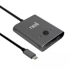 8K USB C to C타입 양방향 선택기 2포트 맥 호환 모니터공유기 셀렉터 스위치 맥북 노트북 100W PD고속충전