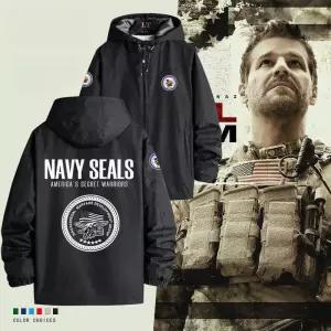 미 해군 NAVY SEAL 재킷 밀리터리 네이비씰 고어텍스 자켓 바람막이 후드 가을 겨울
