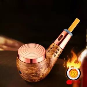 차량용 곰방대 실내 레드 남친선물 연초 샌달우드 스틱파이프 담배파이프 패턴 원터치