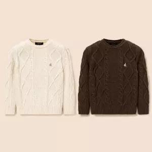 빈폴키즈 BEANPOLE KIDS 25FW Essential 울혼방 아란 풀오버 니트 2종 택1