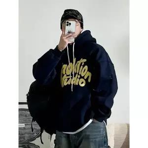 [S-XL] 그라데이션 레터링 오버핏 후드 남녀공용 4color N