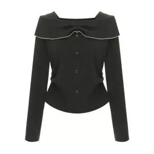 (택가 79000원)[샐리] 셔링블라우스티셔츠_I6A-CTS004