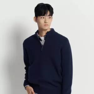 [백화점 정품] 빈폴 멘 [FW25]베럴비 반집업 니트 - 네이비 :BC5X51C62R