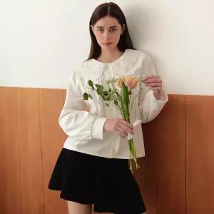 [26 신상] 코듀로이 펀칭 카라 블라우스 (TMBAB2411)