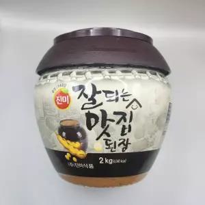 진미 잘되는 맛집 된장 2kg 단지형 고급형 재래식된장