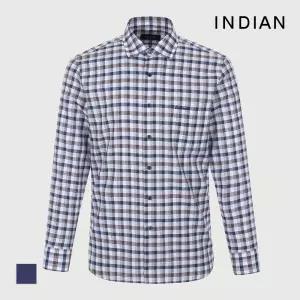 [INDIAN] 린넨 블랜드 잔체크 셔츠_MITNL4S1231