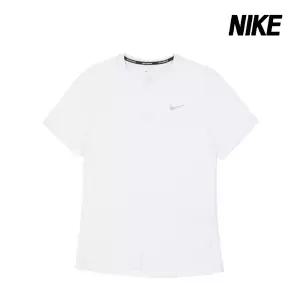 나이키 반팔티  드라이핏 UV 마일러 숏슬리브 러닝 탑 남성 화이트 DV9316-100