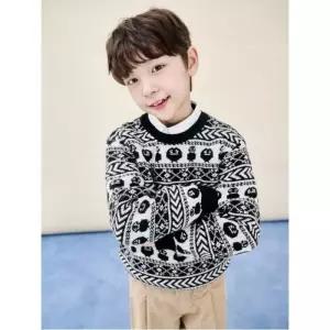 빈폴 키즈 40%OFF 푸즈예티 페어아일 풀오버 니트 블랙 BI5Y51U025