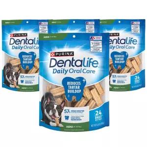 퓨리나 덴탈라이프 미니 독 강아지 덴탈껌 치석제거 개껌 193g 4개