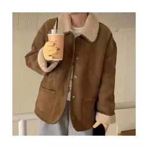 웅뜸 리버시블 양털 무스탕 겨울 뽀글이 반코트