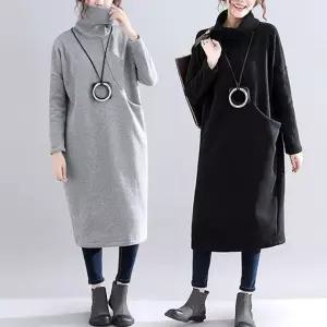 [루미루나]반목터틀기모원피스2종