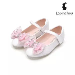 [트래드후스](센텀시티점)[LAPINCHOU] 라팡슈 엘레나 두스 메리제인 화이트 스팽글 LPLMK5N1WT 키즈구두...