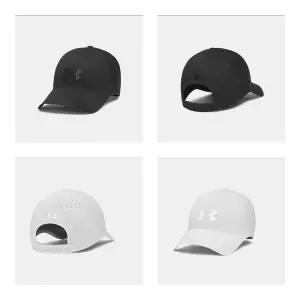 [언더아머](대전신세계)6000413 블랙 그레이 2컬러 UA StealthForm 언크러셔블 스텔스폼 모자
