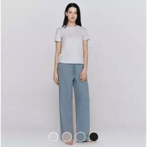 백화점 지오다노 여성 스트레이트핏 일자 라운지 홈웨어 밴딩 면 팬츠 555502