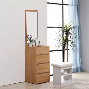 [우아미가구]유솔 틈새 스탠딩 서랍 화장대 풀세트
