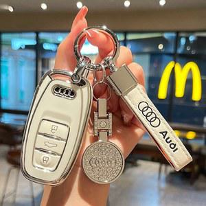 차키케이스 소프트 TPU 자동차 키 케이스 커버 쉘 포브 아우디 A1 A3 8V A4 B8 B9 A5 A6 C7 A7 A8 Q3 Q5 Q7 S4 S6 S7 S8 R8 TT 키체인 액세서리