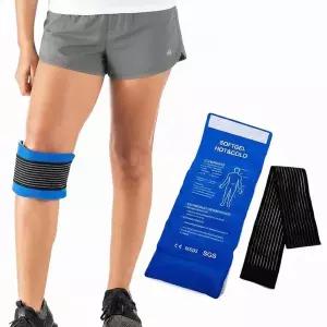 무릎냉찜질팩 팔꿈치 발목 찜질팩 밴드 무릎아이싱 아이스팩 부착형