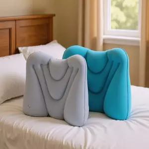 와이옐로 공기주입식 휴대용 요추지지 허리쿠션 허리편한쿠션