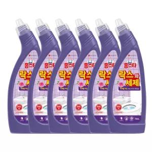 홈스타락스와세제 변기세정제 후로랄파인 750ml 6개