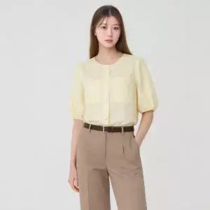 [롯데백화점]케네스레이디 라운드넥 버튼 블라우스 (EWBLPE01)