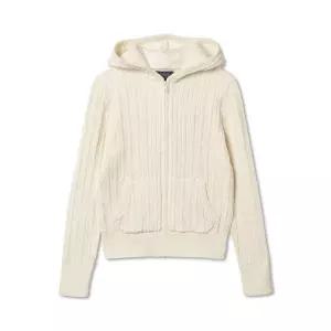 폴로 칠드런 남아 4 6.5세 미니 케이블 코튼 풀 지퍼 후디 화이트 FB854546