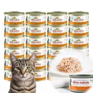 [N포인트] 알모네이쳐 HFC 고양이 주식캔 습식사료 닭고기 참치, 70g, 24개