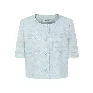 [JJ지고트](광주신세계)포켓 하프 슬리브 크롭 재킷 GR5M0JK921