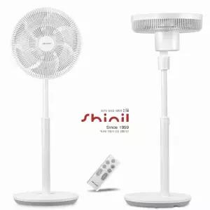 프리미엄 3D입체회전 BLDC 저소음 리모컨 스탠드 선풍기 12단계풍속 8시간타이머 좌석용 사무실 가정용