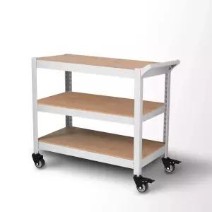 스피드랙 홈던트하우스 이동식카트 트롤리 웨건 바퀴선반 3단 800x400x600