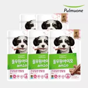 [풀무원]아미오 건강담은 간식 덴탈껌 강아지 양치껌 레드 100g×5개입