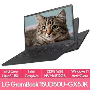 LG전자 그램북 15UD50U-GX5JK 울트라5 115U 16G 512G WIN11 듀얼업 대학생 가성비 업무용 노트북 EU
