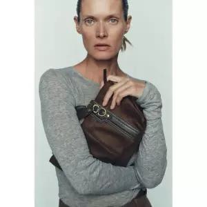 자라 ZARA 링 미니 토트백 - 브라운 3529317