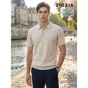 [지오지아]워셔블 미라쿨 3버튼 린넨 카라 니트 (ABE2ET1101)