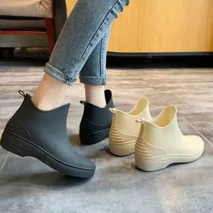 여성 2컬러 데일리 레인부츠 첼시부츠 키높이 장화 레인부츠 장화