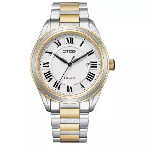 Citizen 시티즌 에코드라이브 남성용 로마 숫자 달력 투톤 시계 40mm AW1694-50A 675579