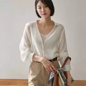 (뮬랑) M. 시스루 나시 블라우스 세트 (3col)[셔츠D1212R03]