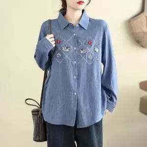 [알트베니] 자수데님컬러셔츠2종