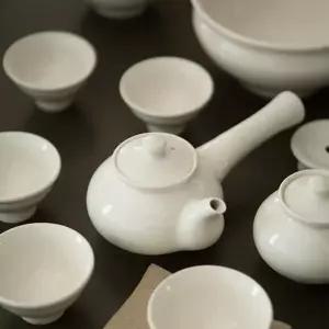 ksr 이천도자기 미색 5인 다기 풀세트 전통찻잔