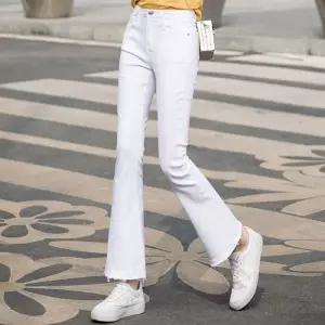 [yck]여자 흰색 청 부츠컷 흰청바지 봄패션 데님팬츠[패션]