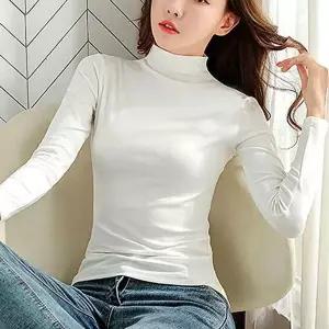 [하프클럽/셀러허브_여성트랜드패션]오피스 룩 인견 반 목 폴라 티셔츠 레