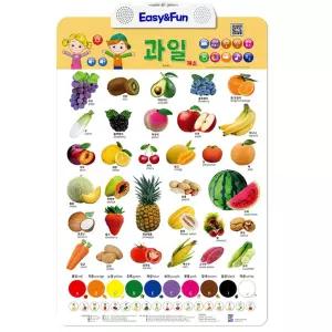 이지앤판 사운드벽보 과일포스터 아기병풍 소리나는 유아 차트