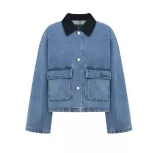 [케네스레이디](하남점)KENNETH LADY 배색 카라 데님 자켓 ( EMJJKQC010 )